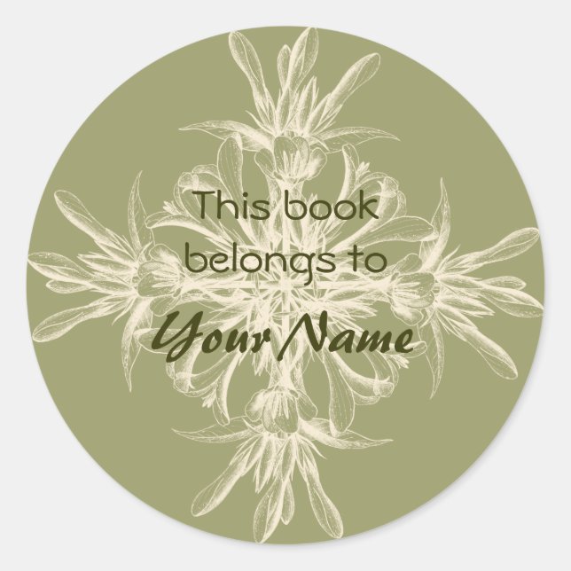 Ce Livre Appartient Aux Stickers Fleurs (Devant)