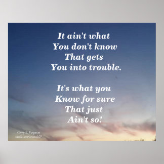 CE N'EST PAS CE QUE VOUS NE SAVEZ PAS POSTER