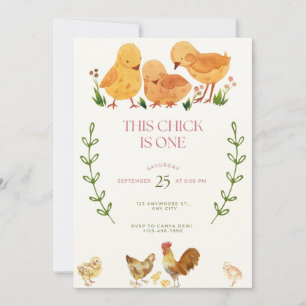 Ce poussin est une invitation d'anniversaire