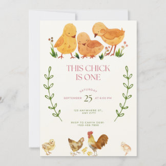 Ce poussin est une invitation d'anniversaire