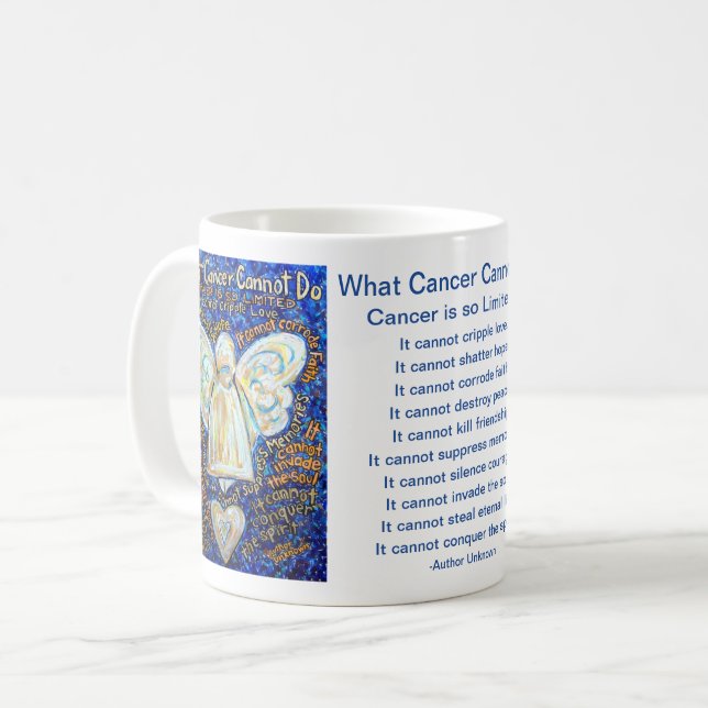 Ce que le cancer ne peut pas faire Poem Café Mug A (Devant gauche)