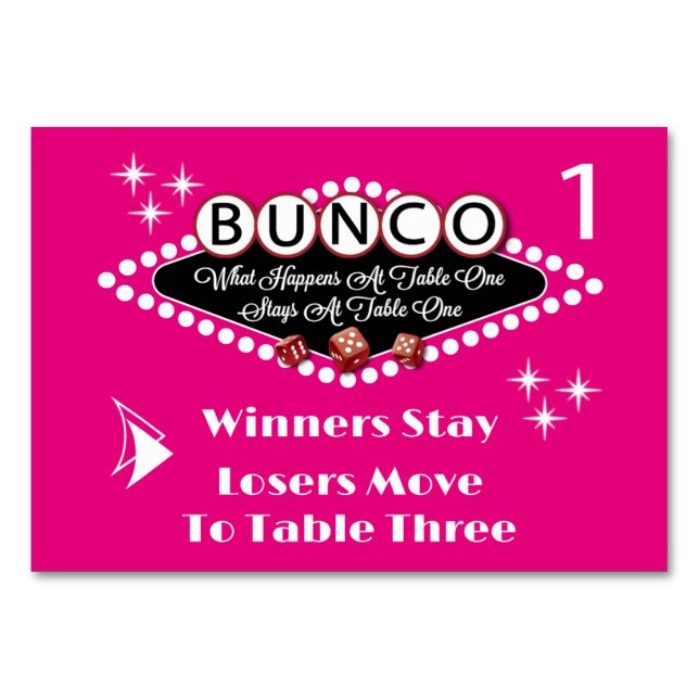 Ce Qui Se Passe À La Carte De Table Bunco No 1 (Devant)
