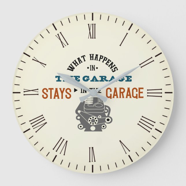 Ce qui se passe dans le Garage reste horloge mural (Recto)