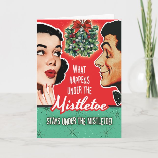 Ce Qui Se Passe Sous Les Cartes De Noël Mistletoe (Devant)