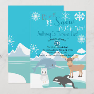 Ce Sera La Neige Beaucoup Amusant Invitation Anniv