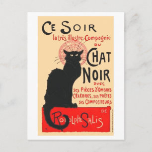Ce Soir Le Chat Noir, Théophile Steinlen Postcard