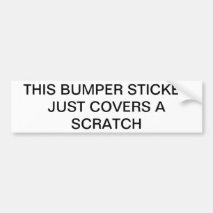 Ce Sticker de pare-chocs couvre juste un Scratère