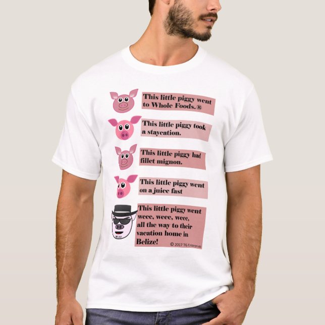 "Ce T-shirt des petits" hommes porcins de parodie (Devant)