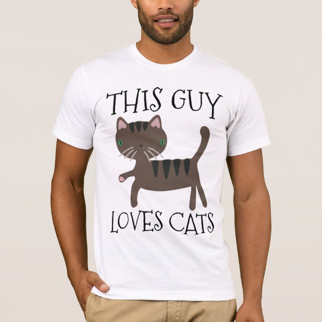 CE TYPE AIME LES CHATS, les t-shirts de chat pour  (Devant)