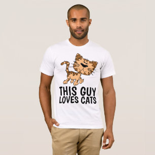 CE TYPE AIME LES CHATS, T-shirts pour hommes