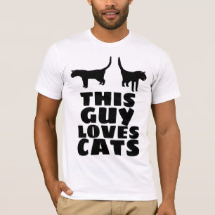 CE TYPE AIME LES CHATS, T-shirts pour hommes