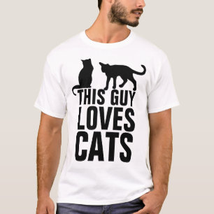 CE TYPE AIME LES CHATS T-shirts pour hommes