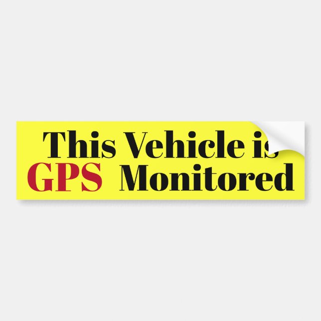 Ce véhicule est autocollant surveillé par GPS (Devant)