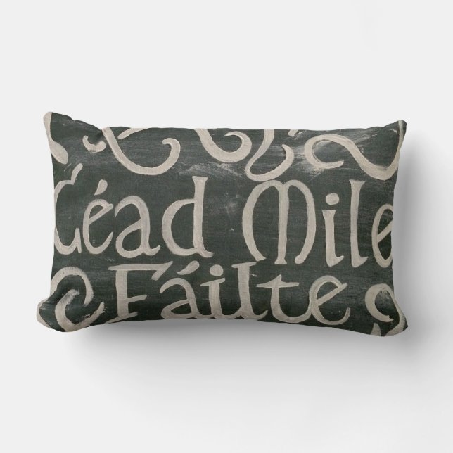 Cead Mile Failte Lumbar Pillow (Front)