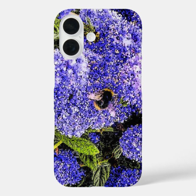 Ceanothus Lilac Flower Bee Case-Mate iPhone Case (Back)