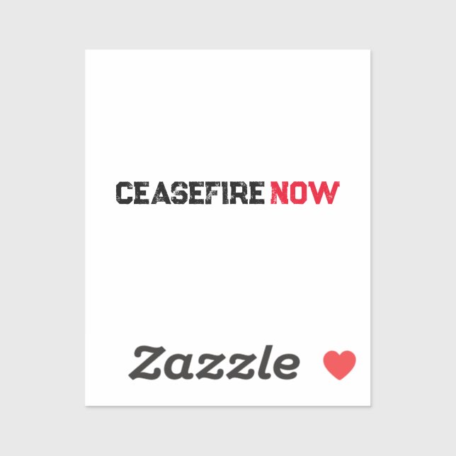 Cease Fire Now black red white grunge typography (Sheet)