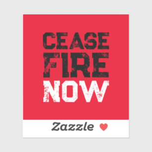 Cease Fire Now black white red grunge anti war