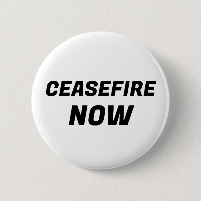 Ceasefire Now 2 Inch Round Button (Front)