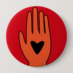 Ceasefire now hand Palestine graphic design  4 Inch Round Button