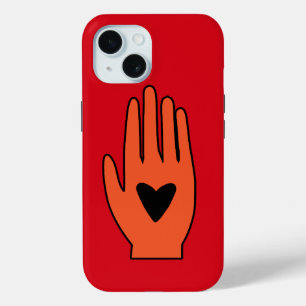 Ceasefire now hand Palestine graphic design iPhone 15 Case