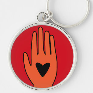 Ceasefire now hand Palestine graphic design  Keychain