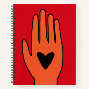 Ceasefire now hand Palestine graphic design  Notebook