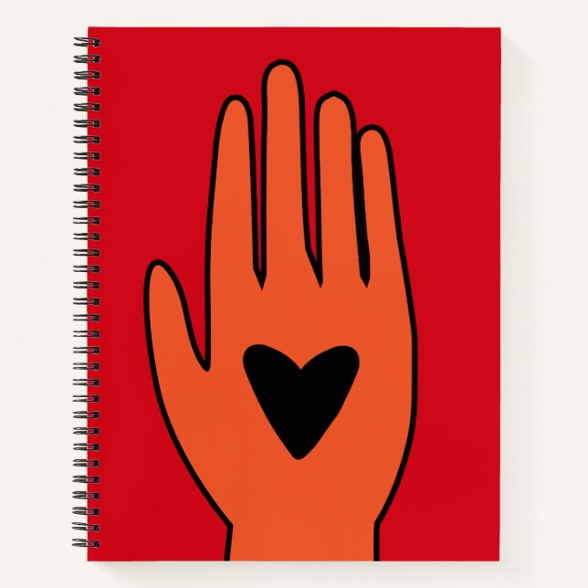 Ceasefire now hand Palestine graphic design  Notebook (Front)