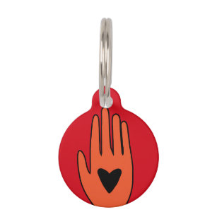 Ceasefire now hand Palestine graphic design  Pet Tag