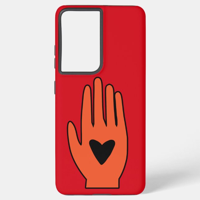 Ceasefire now hand Palestine graphic design  Samsung Galaxy S21+ Case (Back)