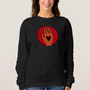 Ceasefire now hand Palestine graphic design Sweatshirt