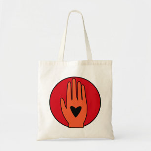 Ceasefire now hand Palestine graphic design  Tote Bag