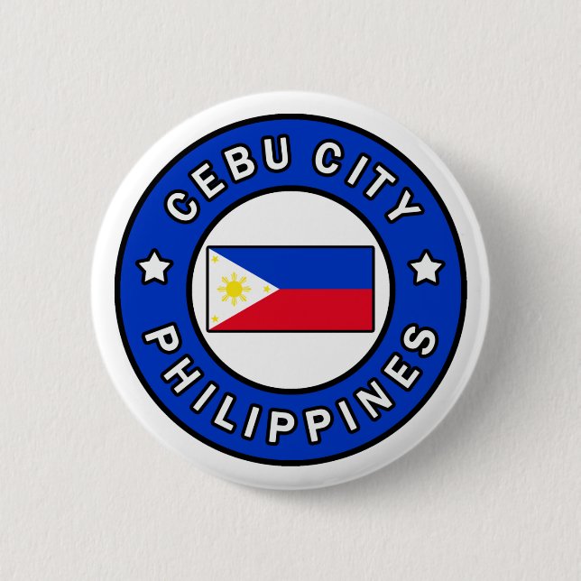 Cebu City Philippines 2 Inch Round Button (Front)