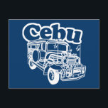 Cebu Jeepney Postcard<br><div class="desc">Simple jeepney and Cebu design.</div>