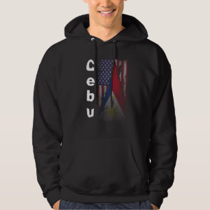 Cebu Philippines Retro Vintage Filipino & American Hoodie