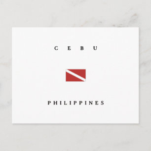 Cebu Philippines Scuba Dive Flag Postcard