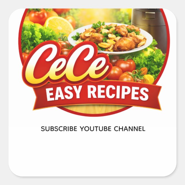 Cece Easy Recipes Stickers (Front)