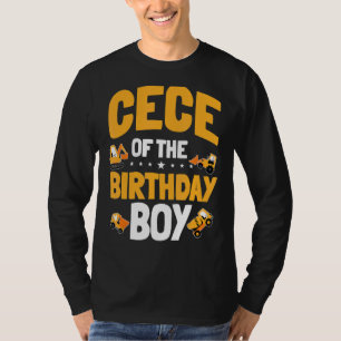 Cece Of The Birthday Boy Construction Worker Bday  T-Shirt