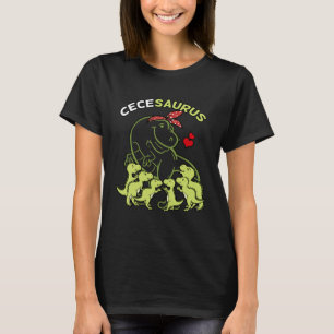 Cecesaurus Cece 6 Kids Dinosaur Mother s Day T-Shirt