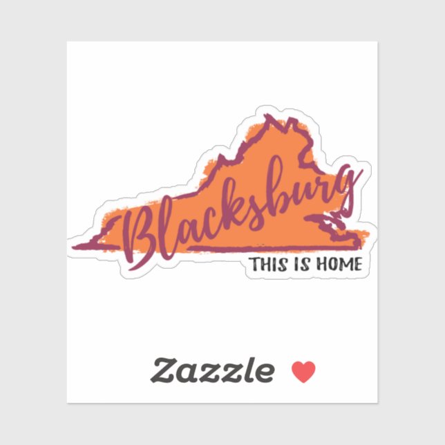 Ceci est Accueil Blacksburg Va Hokie Sticker (Feuille)
