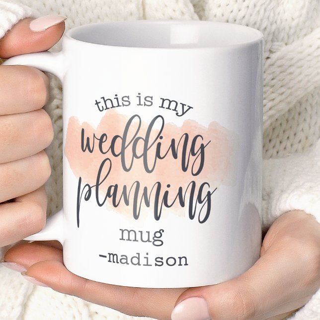 Ceci Est Mon Mariage Planning Mug Watercolor Nom (Créateur téléchargé)
