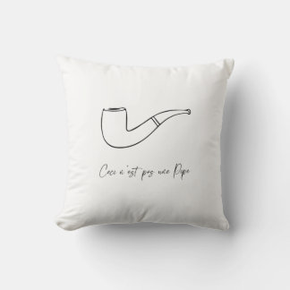 "Ceci n'est pas une Pipe" Throw Pillow