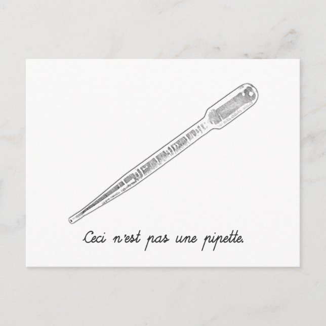 Ceci N'est Pas Une Pipette Postcard (Front)
