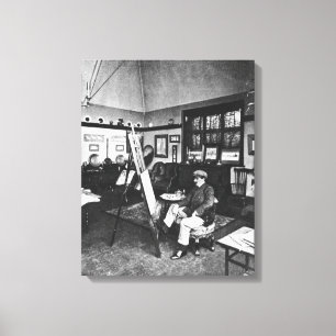 Cecil Aldin in his studio Canvas Print