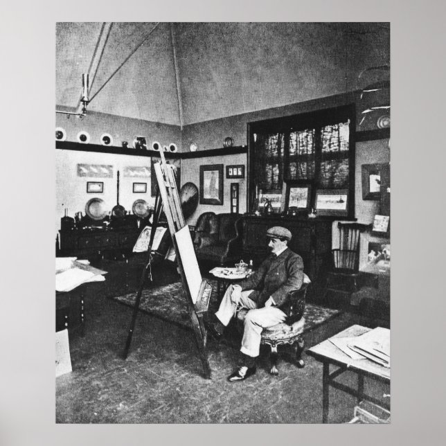 Cecil Aldin in his studio Poster (Front)