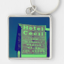 Cecil Hotel Photo Premium Keychain