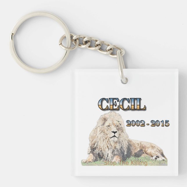 Cecil The Lion Keychain (Front)
