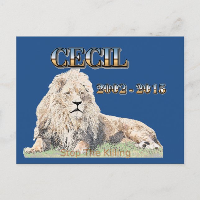 Cecil The Lion Postcard (Front)