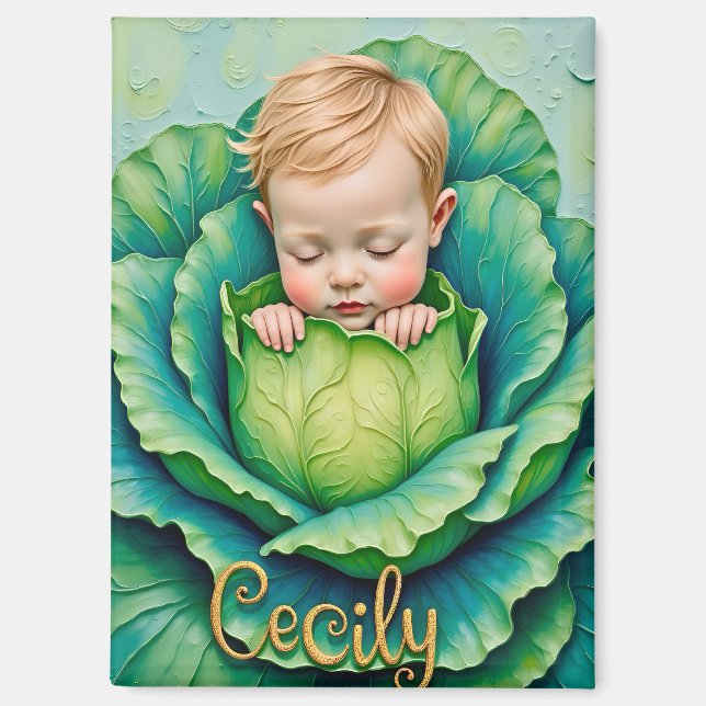 CECILY ~ In the Cabbage Patch ~  Magnet (Front)