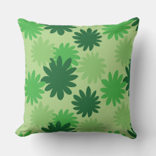 Cecropia Leaf Green Nature Pattern Throw Pillow