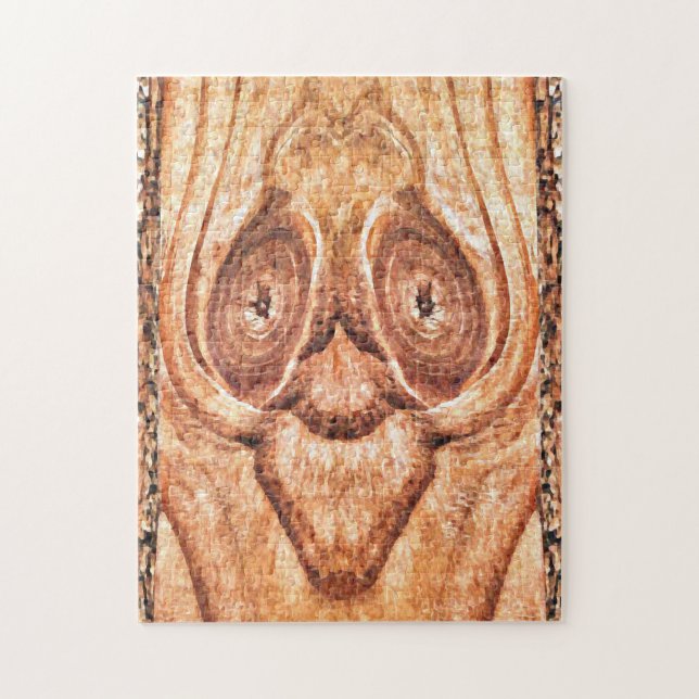 Cedar Abstract Wood Art Jigsaw Puzzle (Vertical)